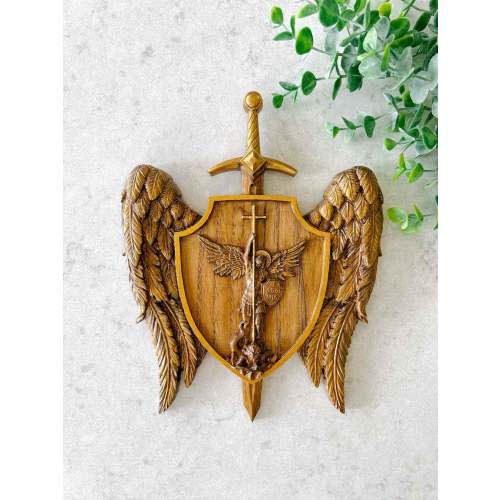 St. Michael the Archangel Plaque - Gold – House of Joppa