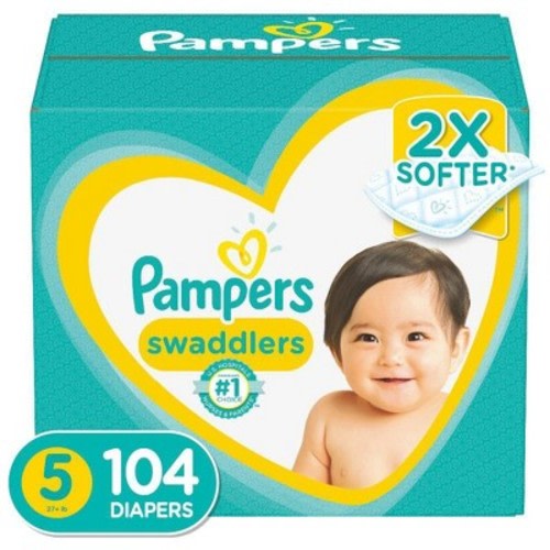 Pampers Swaddlers Disposable Diapers Enormous Pack - (Select Size), Size: Size 5 (104 Count)
