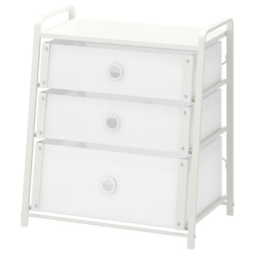LOTE 3-drawer chest - white 21 5/8x24 3/8 "