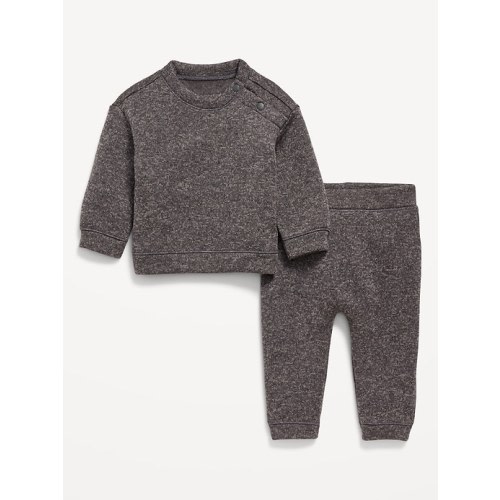 Long-Sleeve Sweater-Fleece Sweater and Pants Set for Baby