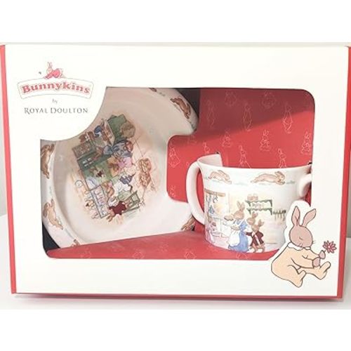Royal Doulton China Bunnykins 2 Piece Set (Designs May Vary)