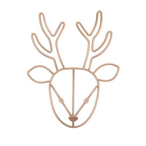 NoJo Deer Shaped Wire Nursery Wall Decor, Finish, Copper