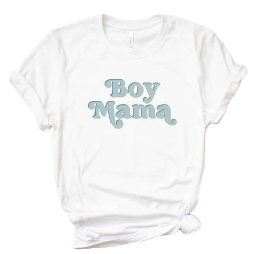 Boy Mama Graphic Tee | White