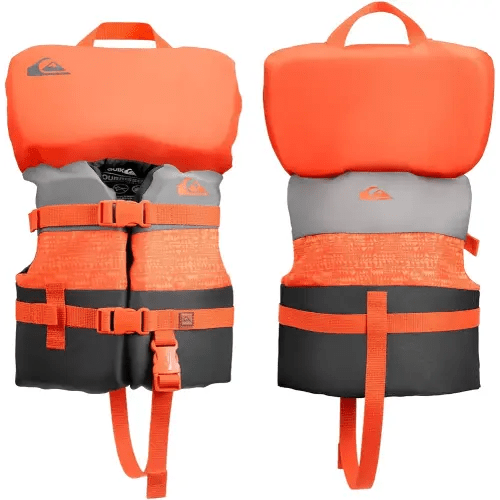 QUIKSILVER USCG Approved Life Jacket for Youth/Kids/Infant, Lightweight EPE Foam Type III PFD with Quick-Release Buckles, for Pool, Lake, Kayaking, Boating, Swimming