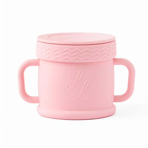 Coastal Cup: Nontoxic Snack Cup With Lid - Charleston Pink