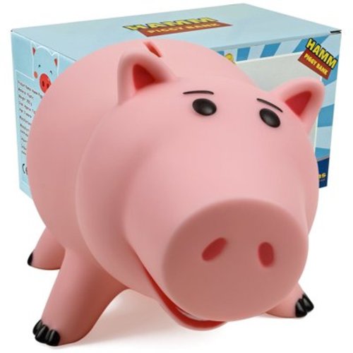 Creamily Piggy Bank Hamm Toy Story Piggy Bank for Kids Plastic Toy Story Figures Cute Piggy Bank for Girls Saving Coin Money Box Gift for Christmas Birthday with Box Pink