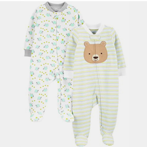 Simple Joys by Carter's Baby Neutral 2-Pack Cotton Footed Sleep and Play