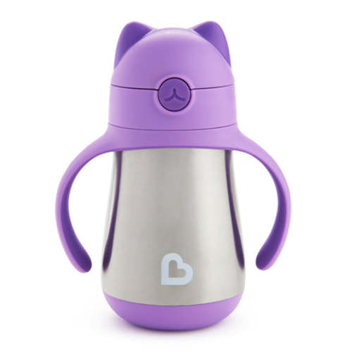 Cool Cat™ Stainless Steel Straw Cup, 8oz | Munchkin