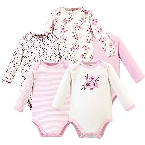 Touched by Nature baby-girls Organic Cotton Long-sleeve Bodysuits