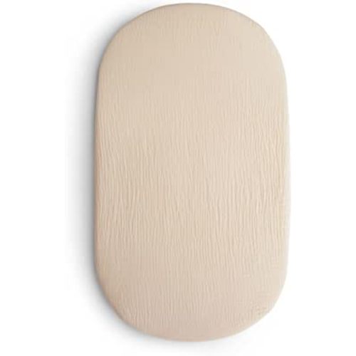 mushie Extra Soft Bassinet Muslin Crib Sheet | 30" x 16" (Fog)