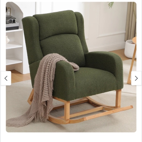 HOMYKA 27.3" Wide Rocking Chair for Nursery Room