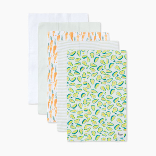 Burt's Bees Baby Organic Burp Cloth (5 Pack) - Carrots & Avocados