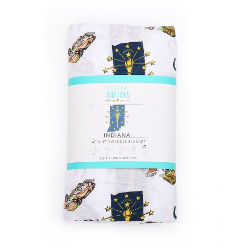 Indiana Baby Muslin Swaddle Receiving Blanket