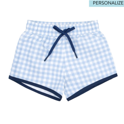 boys oasis blue gingham boardie