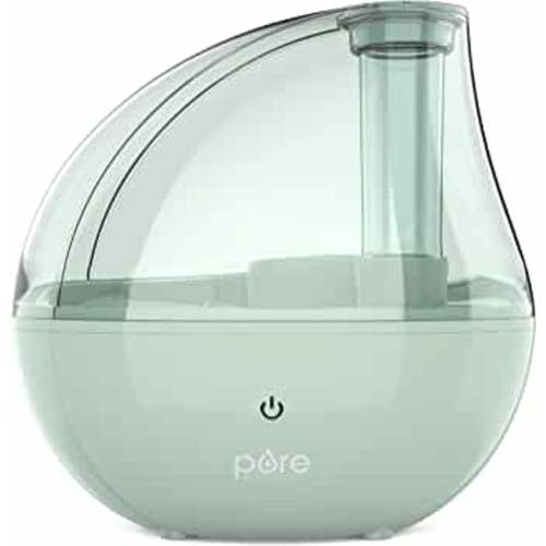 Pure Enrichment® PureBaby® Ultrasonic Cool Mist Humidifier & Soft Glow Night Light, Whisper-Quiet and Ideal for Baby Nurseries & Kids Bedrooms to Relieve Congestion, Colds, & Coughs (Whisper Green)