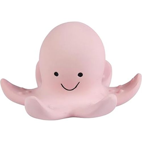 Octopus Organic Natural Rubber Rattle, Teether & Bath Toy