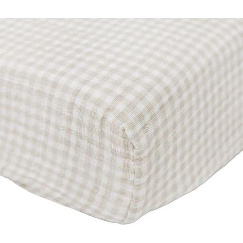 Amazon.com: Little Unicorn Premium Changing Pad Cover | Extra Soft & Breathable Muslin Fabric (Tan Gingham) : Baby
