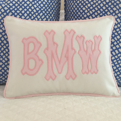 Applique Monogram Pillow Cover