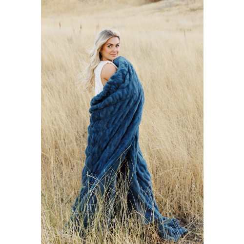Hugs Midnight Blue Plush Blanket