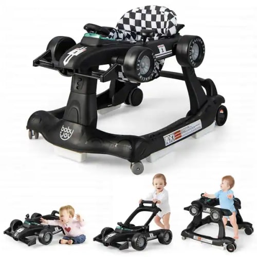 Costway 4-in-1 Baby Walker Foldable Activity Push Walker Adjustable - See Details
