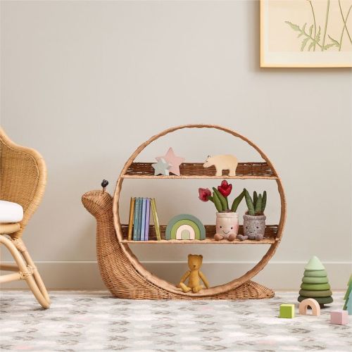 Snail Rattan Shelf (28")