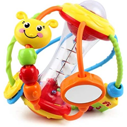 Baby Rattles Toys Set, Infant Grab N Shake Rattle, Sensory Activity Ball, Development Learning Music Toy, Newborn First Birthday Gifts for 0 1 2 3 4 5 6 7 8 9 10 12 Month Babies Boy Girl