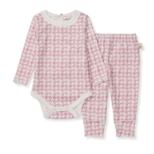 Houndstooth Baby Girl Bodysuit & Pant Set