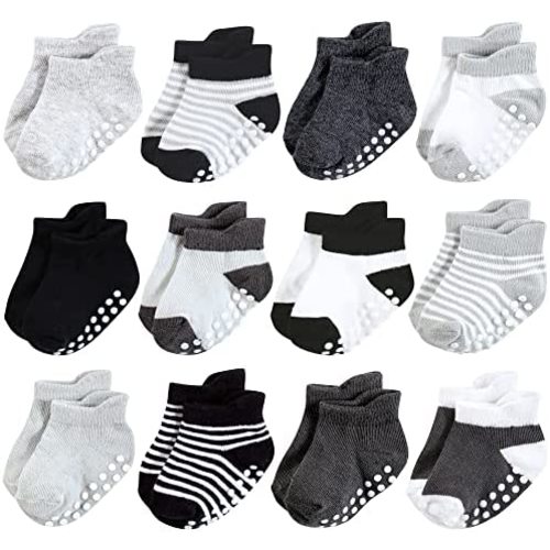 Hudson Baby Baby Girls' Non-Skid No-Show Socks