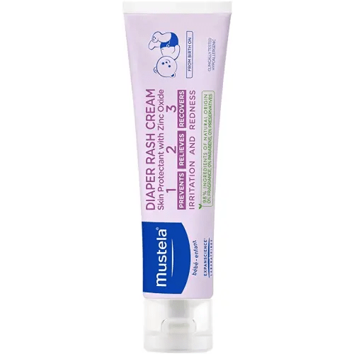 Mustela Baby Diaper Rash Cream 123 - Skin Protectant with Zinc Oxide - Fragrance Free & Paraben Free - with 98% Natural Ingredients - Various Packaging