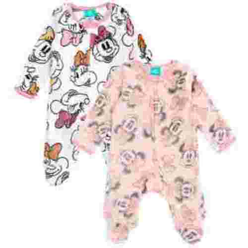 Disney Minnie Mouse Fleece 2 Pack Coveralls Woobie Newborn to Infant