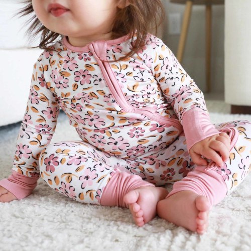 Mauvelous Meadow Convertible Zip Romper