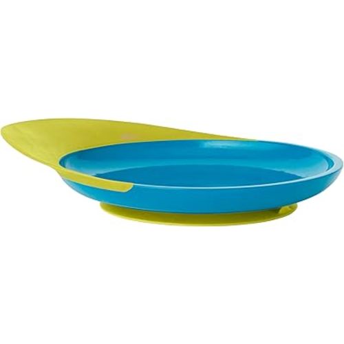 Boon Catch Plate with Spill Catcher Green/Blue