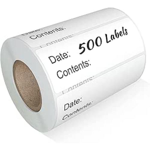 500pcs Food Labels,1 x 3 Inch Freezer Labels Removable for Food Containers, Mason Jar Labels, No Residue Food Storage Labels Perfect for Kitchen… - Frz-bk-500-1