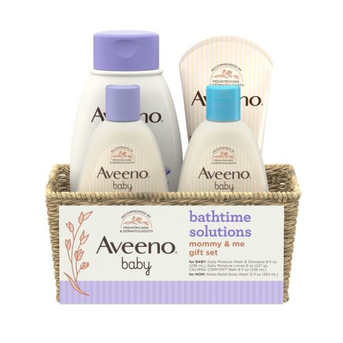 Aveeno Baby Mommy & Me Daily Bathtime Solutions Gift Set, 4 items