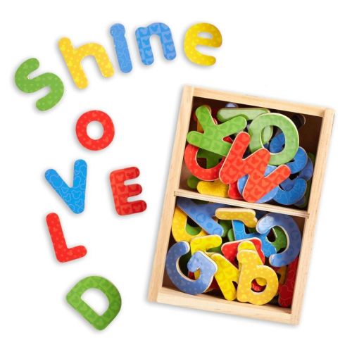 Melissa & Doug Disney Mickey & Friends Wooden Alphabet Magnets - 52 Uppercase And Lowercase Letters