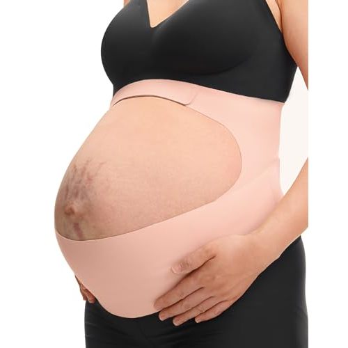 Momcozy Pregnancy Belly Band, CozySupport Ergonest Maternity Belly Band, Invisible Pregnancy Belt for Back, Abdomen, Waist