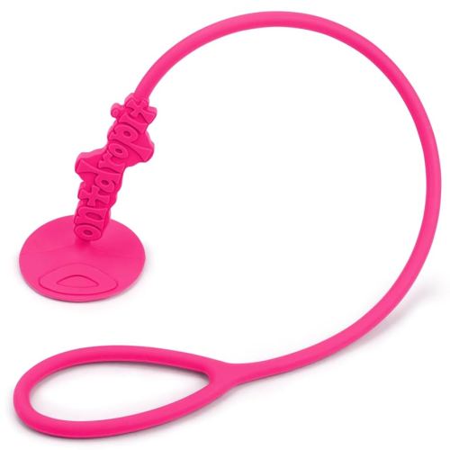 Don't Drop It ® Silicone Suction Cup Strap to Keep Cups, Bottles, Toys, and More from Hitting The Floor- Easily Attaches to Smooth Sufaces on High Chairs, Tables, Bouncers, Walker Trays, and More