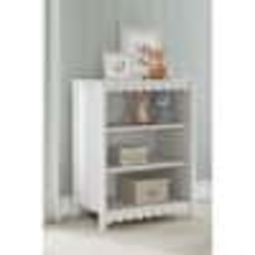 Signature Design By Ashley Hallityn 41.14 in. Tall White Wood 2-Shelf Standard Bookcase EB1810-230