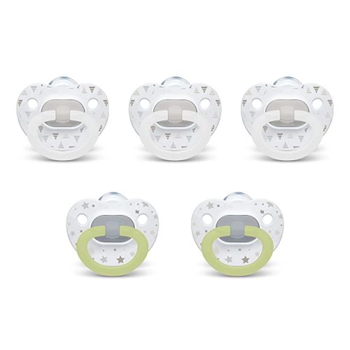 NUK Orthodontic Pacifiers, 0-6 Months,Timeless Collection, Amazon Exclusive, 5 Pack - 0-6 Month (5 Pack)