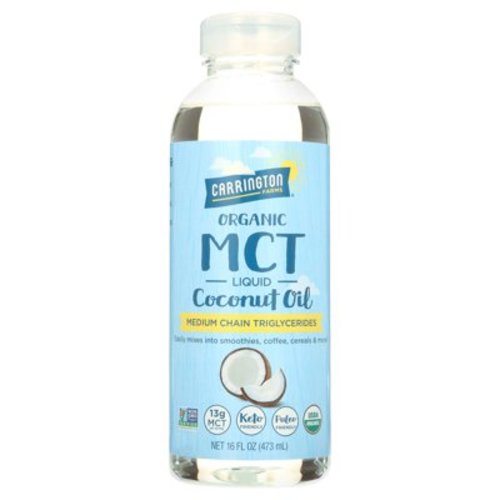 Carrington Farms Organic Medium Chain Triglyceride Oil, 16oz Plastic Bottle