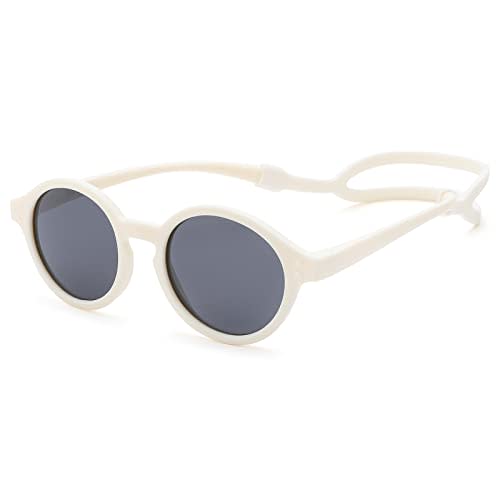 COASION Baby Polarized Sunglasses with Strap Adjustable TPEE Flexible Frame for Toddler Girls Boys Age 0-36 Months