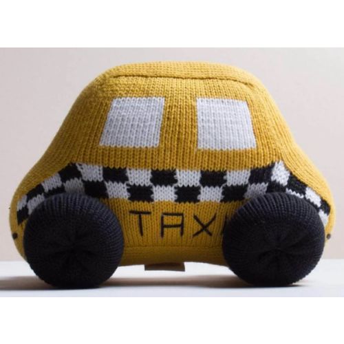 Organic Stuffed Baby Toys, Handmade Medium Yellow Taxi | Estella