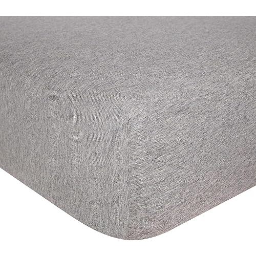 Burt's Bees Baby Essential Organic Cotton Fitted Crib Sheet, Breathable for Boy Girl Standard Crib & Toddler Mattresses