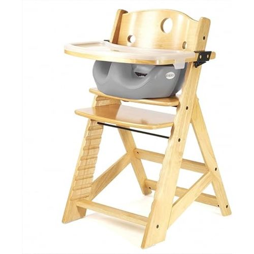 Height Right HIGH Chair Natural with Grey Infant Insert and Tray