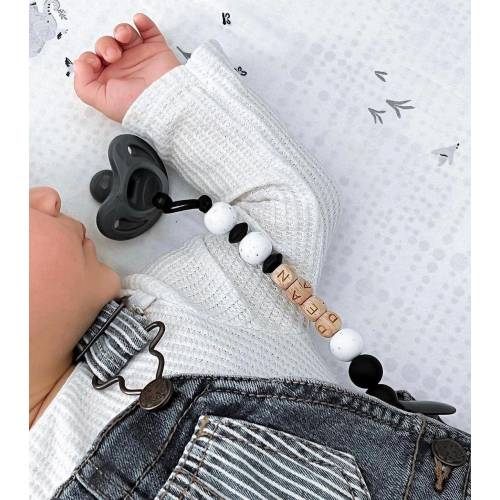 Pacifier Clip | Custom Baby Name | Personalized Baby Gift | Baby Shower | Newborn Gift | Neutral | Baby Keepsake