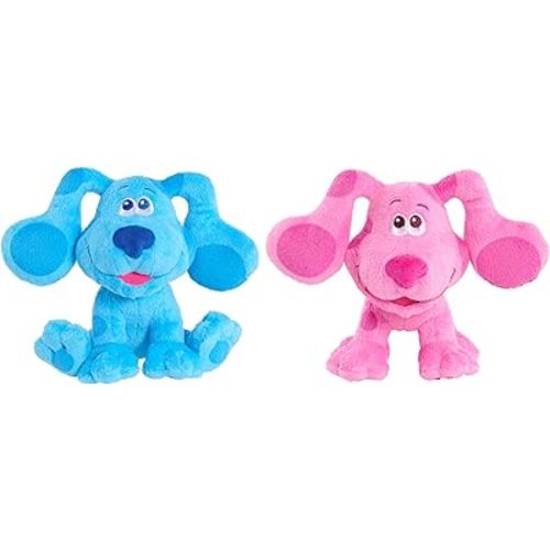 Blue’s Clues & You! 7-inch Beanbag Plush Blue & Magenta 2-Pack, Stuffed Animals, Dog, Kids Toys for Ages 3 Up by Just Play