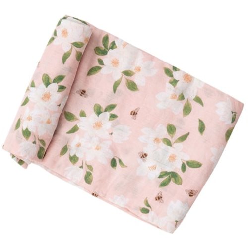 Magnolias Muslin Swaddle Blanket