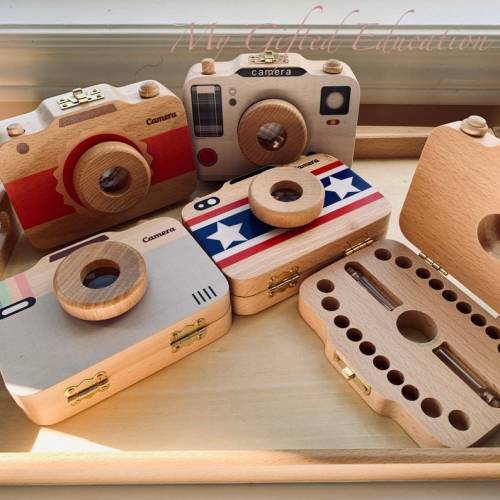 Children Wooden Toy Camera Baby Tooth Box Keepsake Newborn Photo Prop Pretend Play Nursery Decor Baby Toddler Preschool Gift Tooth Fairy - Etsy