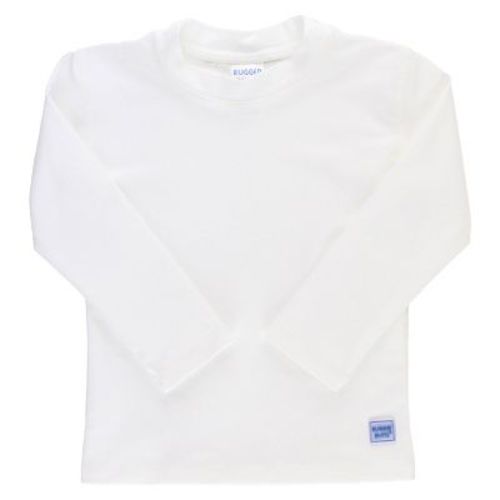 RuggedButts Infant Long Sleeve Rash Guard - White, Size : 0-3 Months