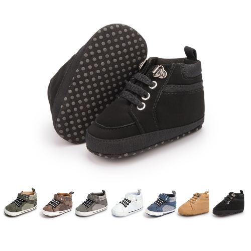 HsdsBebe Unisex Kids Booties, Soft Soled Casual & Dress Shoes, Non-Slip, Brown, 3-18 Months